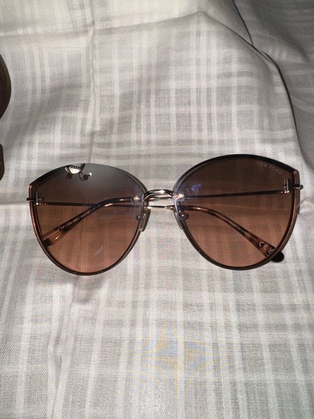 Tom Ford Evangeline TF 1106 Rose Gold Gradient Sunglasses